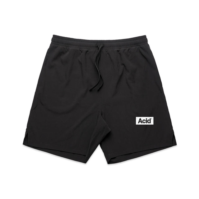 ACID Lightweight Active Shorts in Black, front