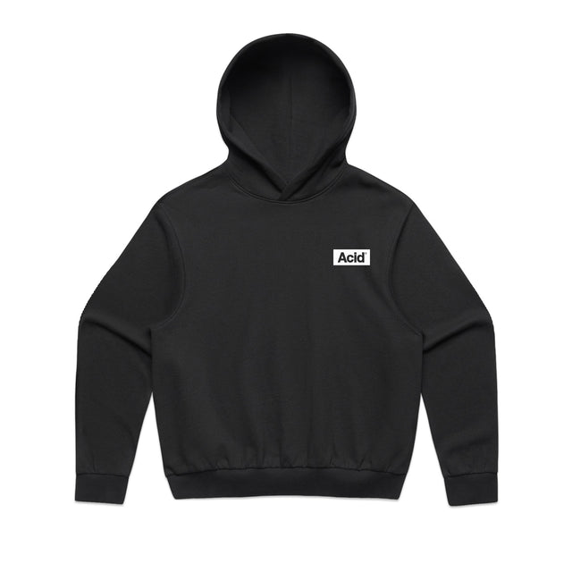 ACID Heavyweight Box Hoodie in Black, front