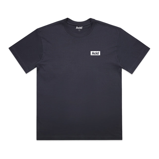ACID Heavyweight Box Tee in Ink Blue, front