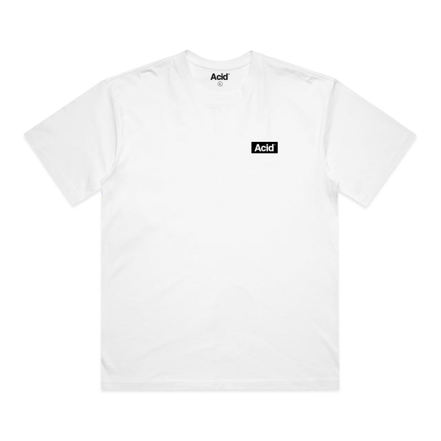 ACID Heavyweight Box Tee in White, front