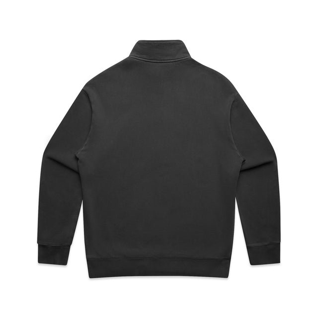 ACID Faded Half Zip Sweatshirt in Faded Black, back