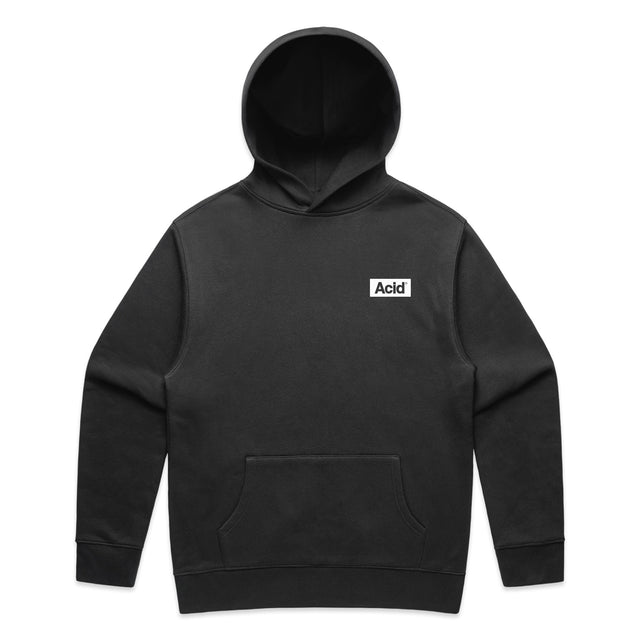 ACID Faded Relaxed Hoodie in Faded Black, front