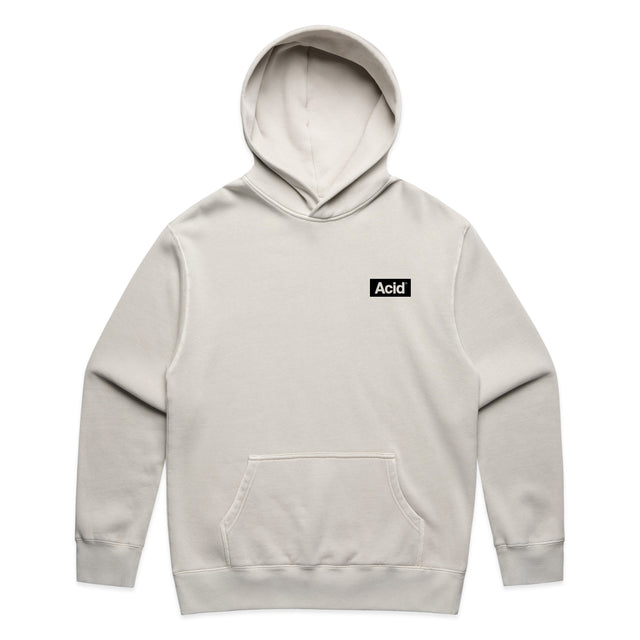 ACID Faded Relaxed Hoodie in Faded Bone, front