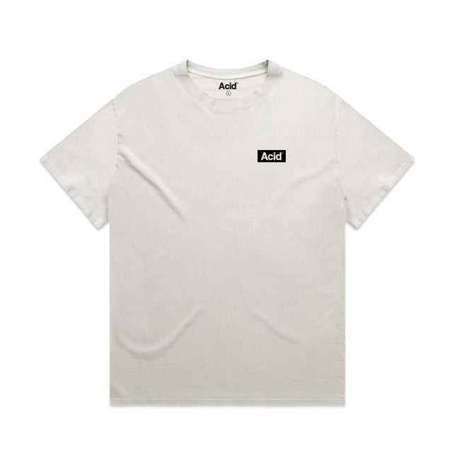 ACID Heavyweight Faded Tee in Faded Bone, front