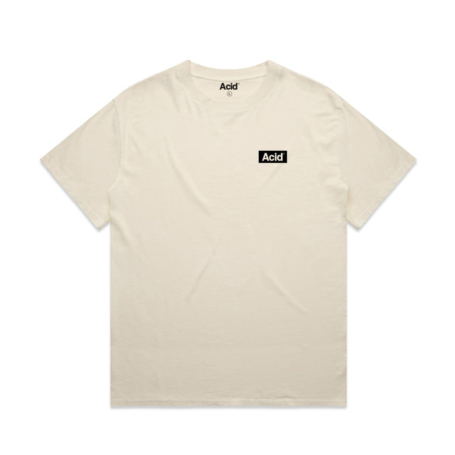 ACID Heavyweight Faded Tee in Faded Ecru, front