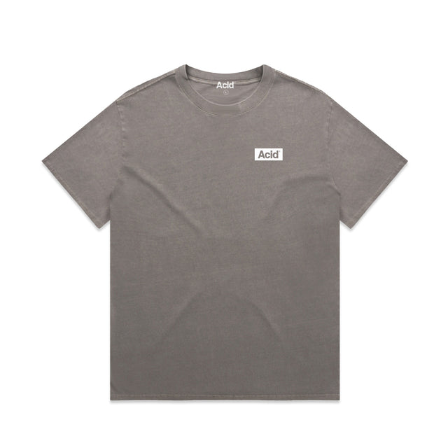 ACID Heavyweight Faded Tee in Faded Grey, front
