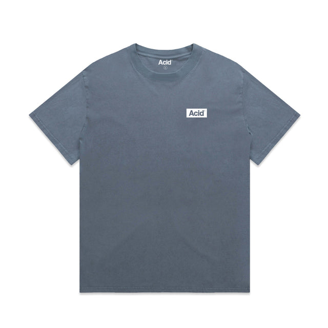 ACID Heavyweight Faded Tee in Faded Indigo, front