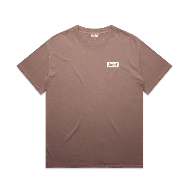 ACID Heavyweight Faded Tee in Faded Pink, front