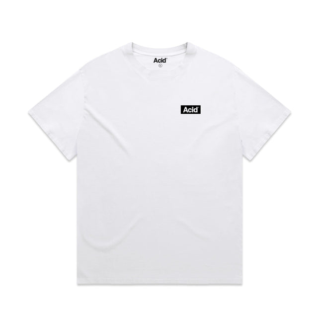 ACID Heavyweight Faded Tee in Faded White, front