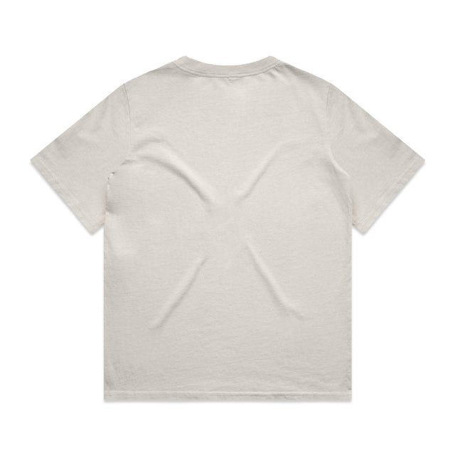 ACID Women's Heavyweight Faded Tee in Faded Bone, back