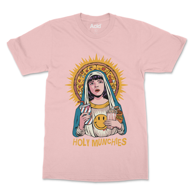 ACID Holy Munchies unisex t-shirt, design close-up