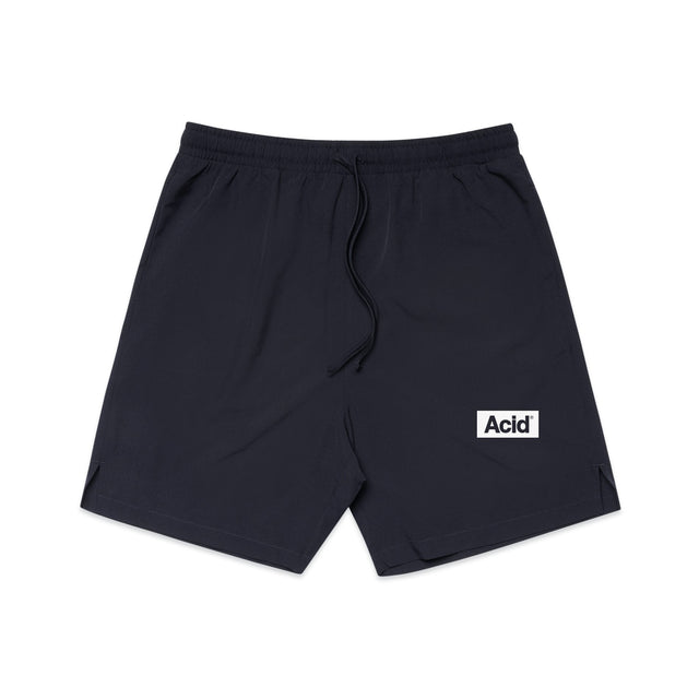 ACID Lightweight Active Shorts in Ink Blue, front