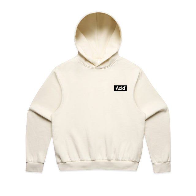 ACID Heavyweight Box Hoodie in Ecru, front