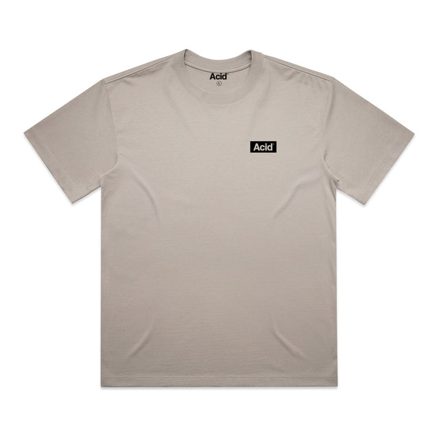 ACID Heavyweight Box Tee in Mushroom, front