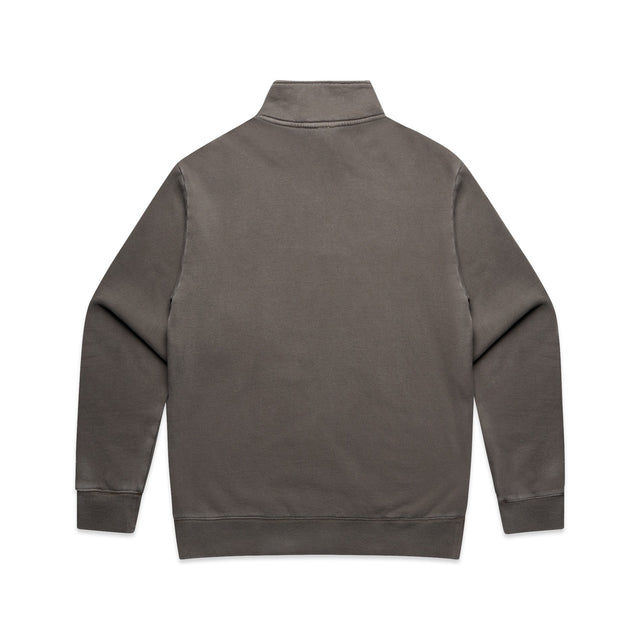 ACID Faded Half Zip Sweatshirt in Faded Grey, back