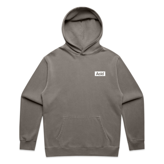 ACID Faded Relaxed Hoodie in Faded Grey, front