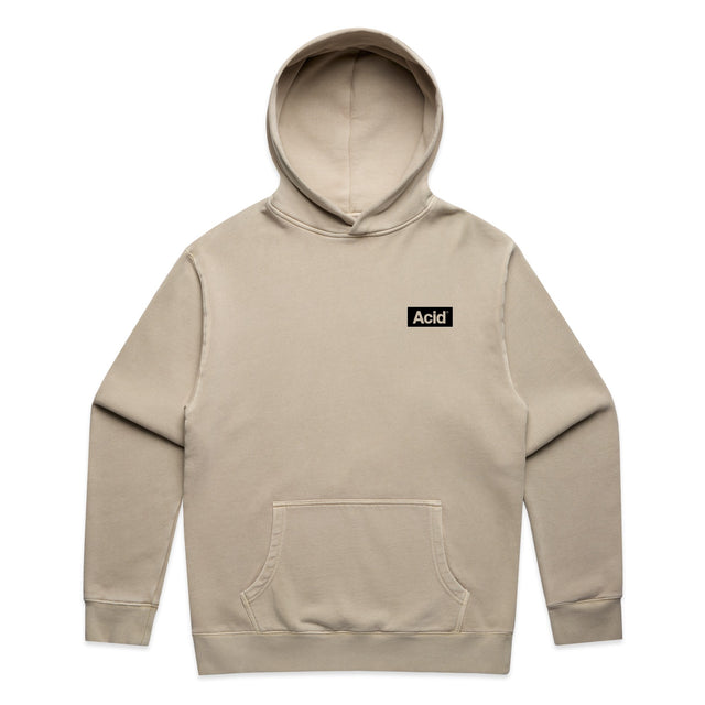 ACID Faded Relaxed Hoodie in Faded Taupe, front