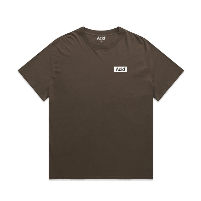 ACID Heavyweight Faded Tee in Faded Brown, front