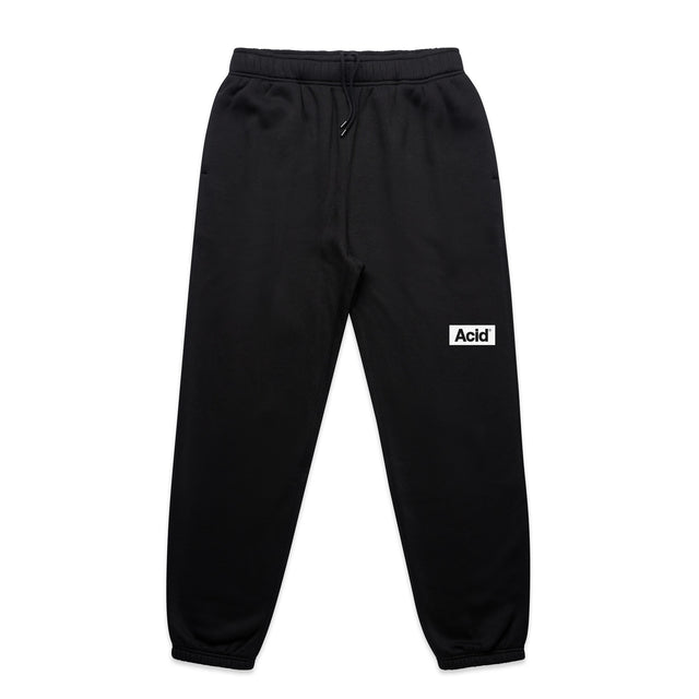 ACID Relaxed Fleece Joggers in Black, front