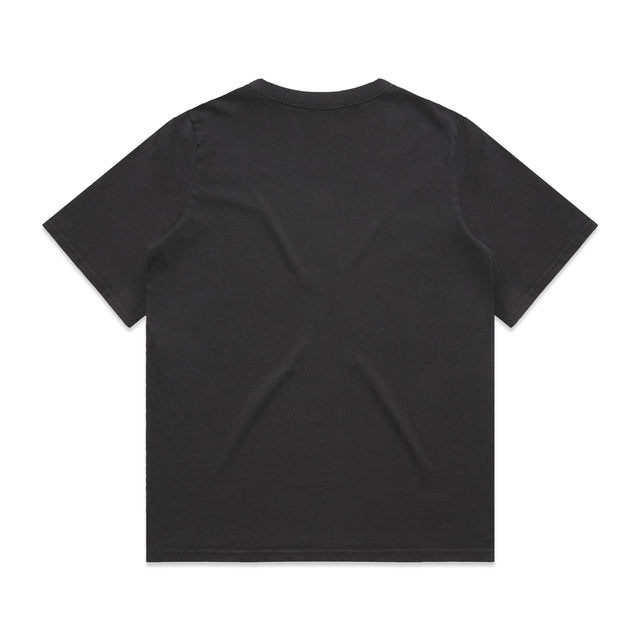 ACID Women's Heavyweight Faded Tee in Faded Black, back