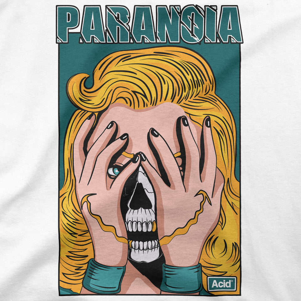 Paranoia White - Printed T-Shirt Detail