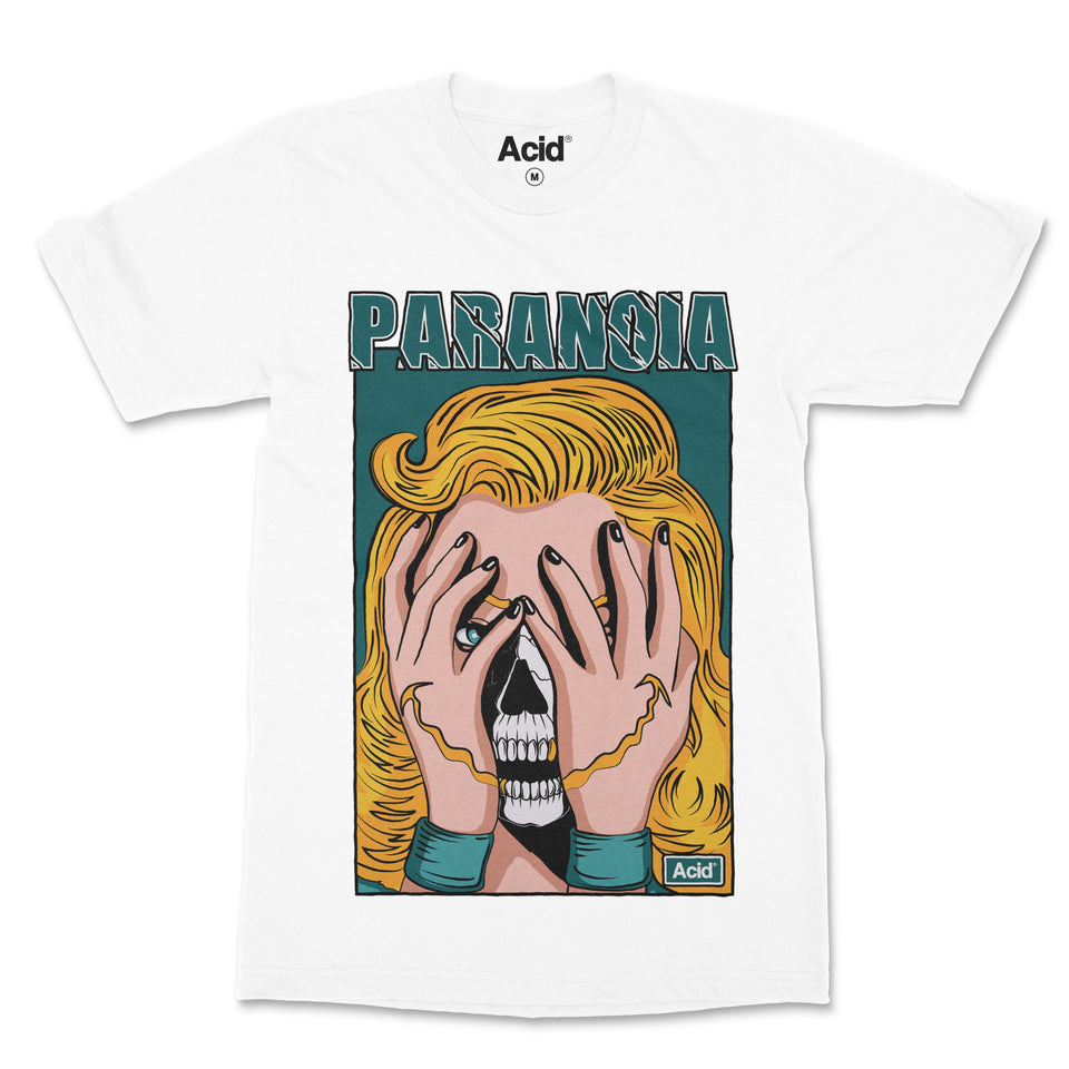 Paranoia White - Printed T-Shirt