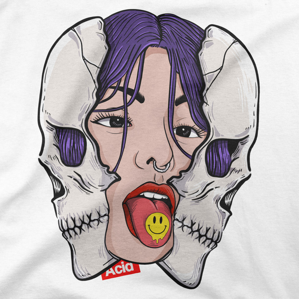 Purple Haze White - Printed T-Shirt Detail
