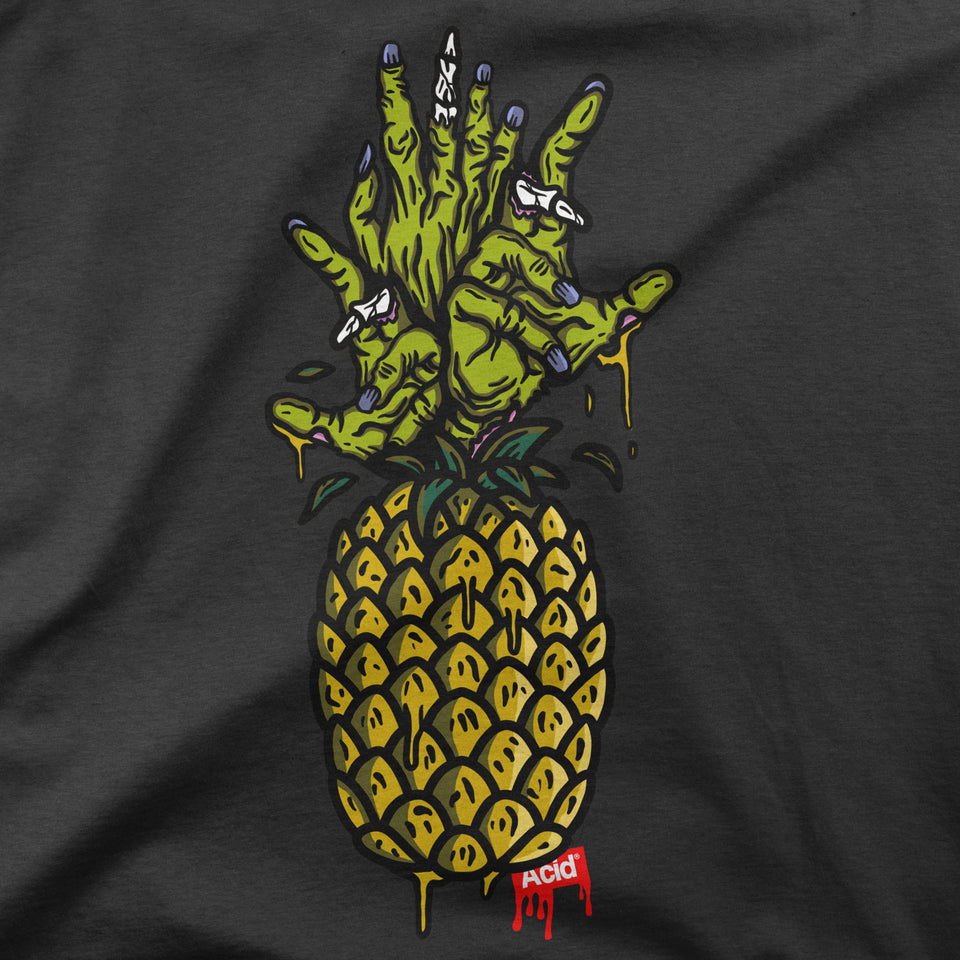 Zombie Pineapple Black - Printed T-Shirt Detail